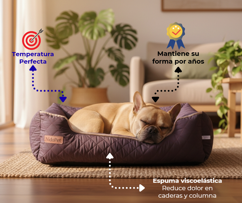 Cama Ortopédica Nube de Confort para Perros Medianos | Alivio Articular NidoPet