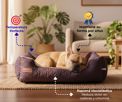 Cama Ortopédica Nube de Confort para Perros Medianos | Alivio Articular NidoPet