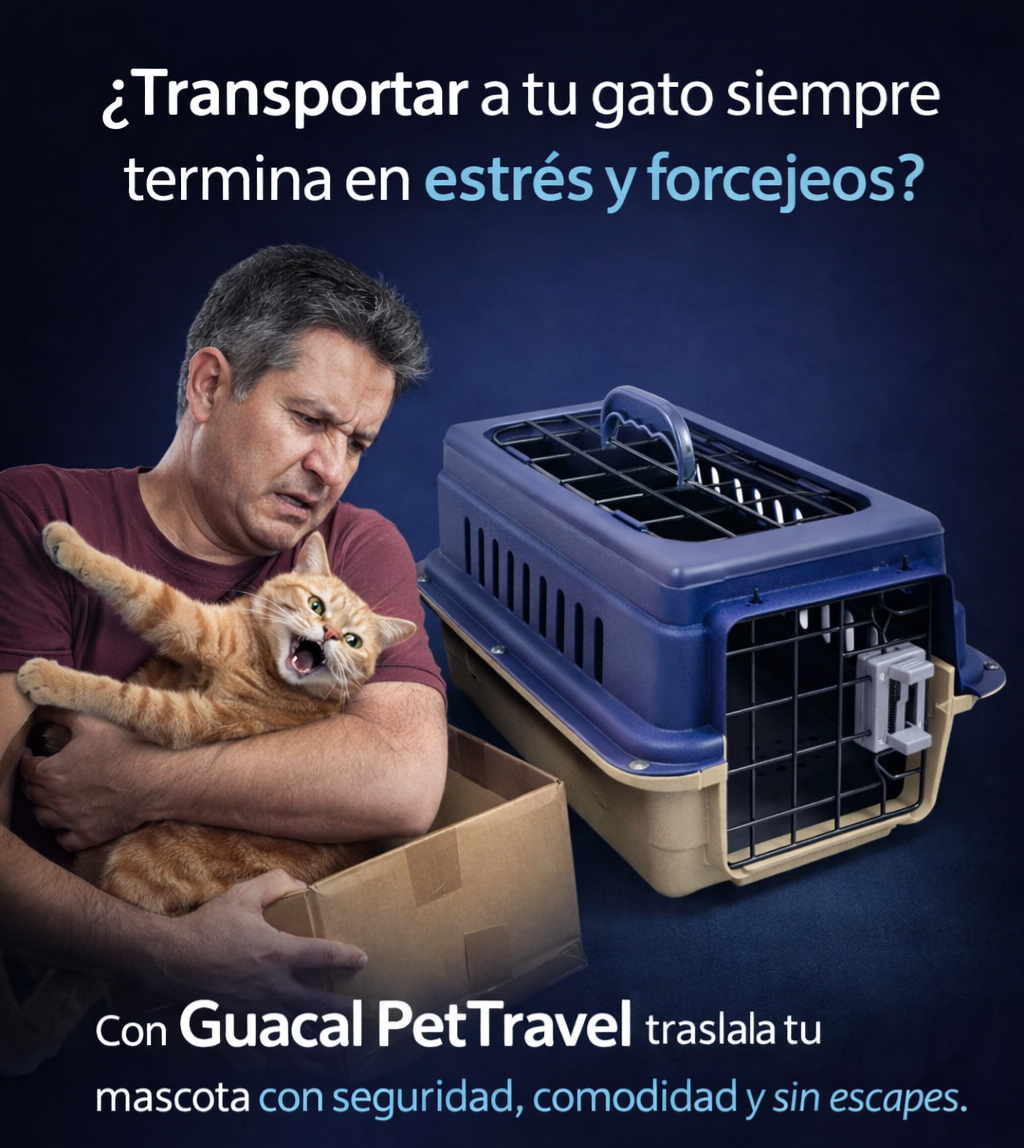 Guacal Transportador Viajero Premium | Doble Puerta | Certificado Aerolíneas