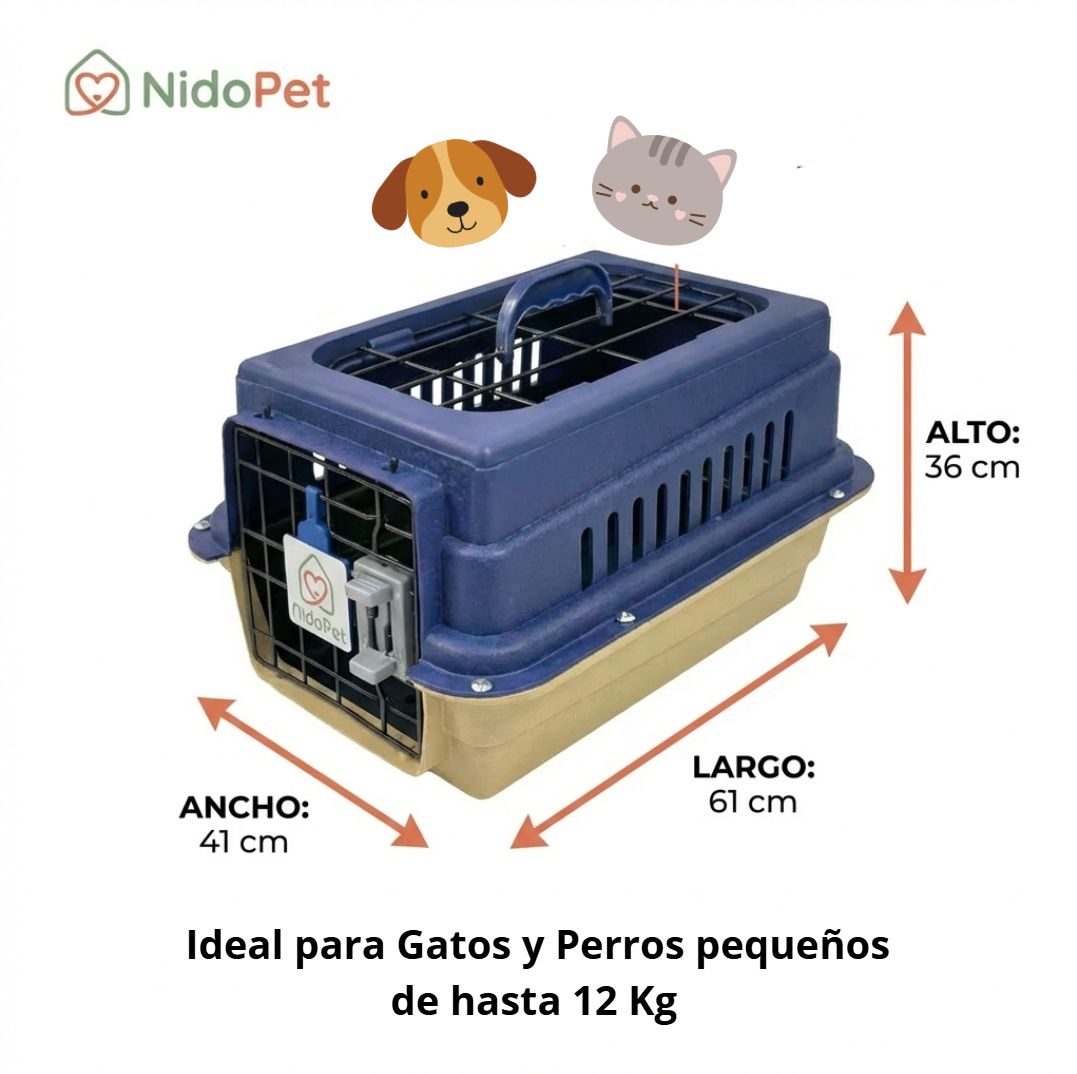 Guacal Transportador Viajero Premium | Doble Puerta | Certificado Aerolíneas