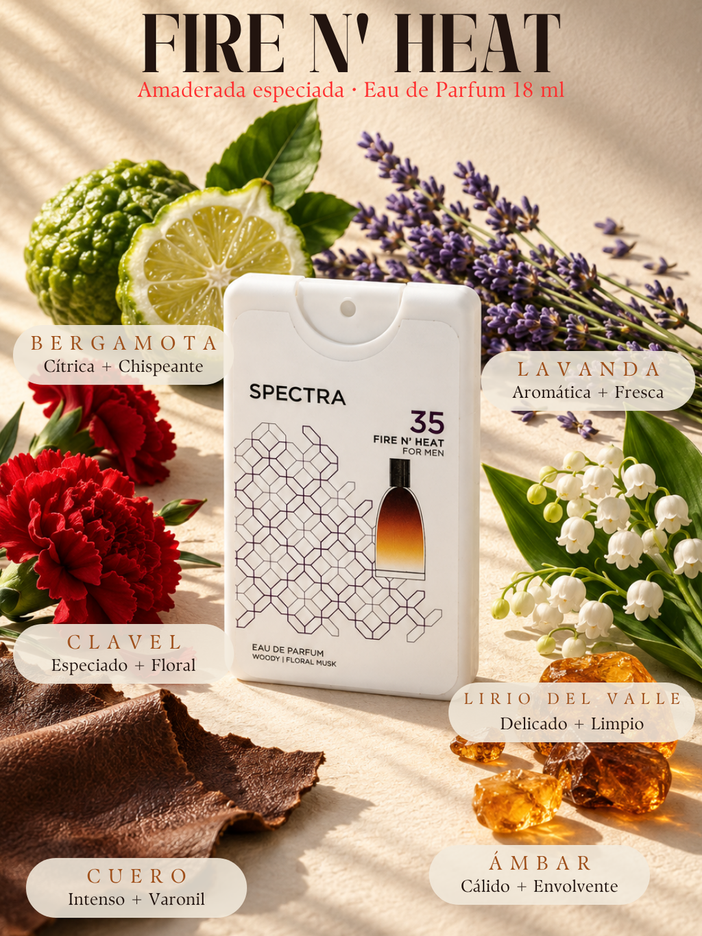 Notas olfativas Spectra Pocket 035 Fire N' Heat