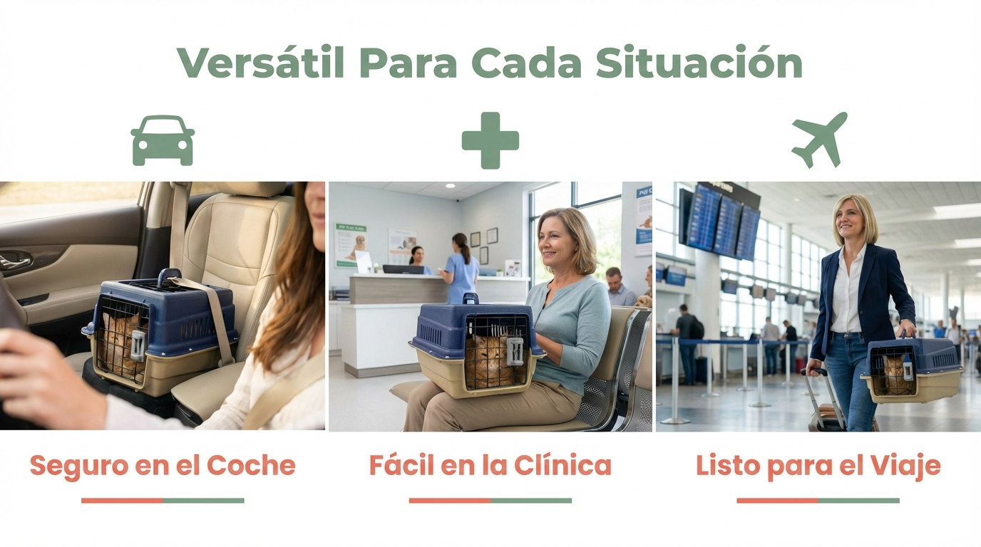 Guacal Transportador Viajero Premium | Doble Puerta | Certificado Aerolíneas